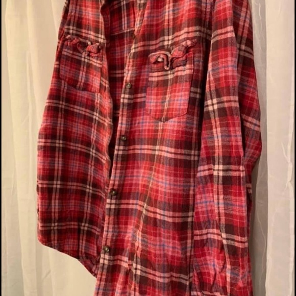 Hollister Dresses & Skirts - ‼️SOLD‼️ Hollister Long Sleeve Plaid Shirt Size L